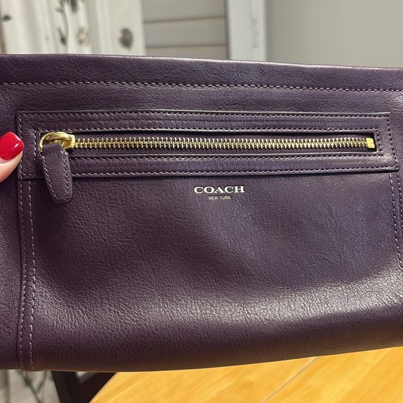 Coach Deep Purple (Aubergine) Leather Wristlet - Picture 7 of 7